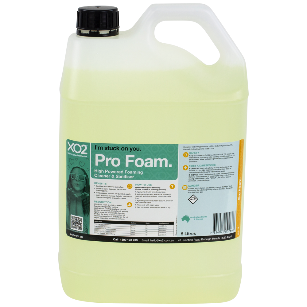 Pro Foam High Powered Foaming Cleaner & Sanitiser XO2®
